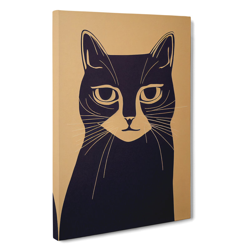 Sweet Cat Abstract - Wrapped Canvas Print, 50cm H x 35cm W x 3cm D