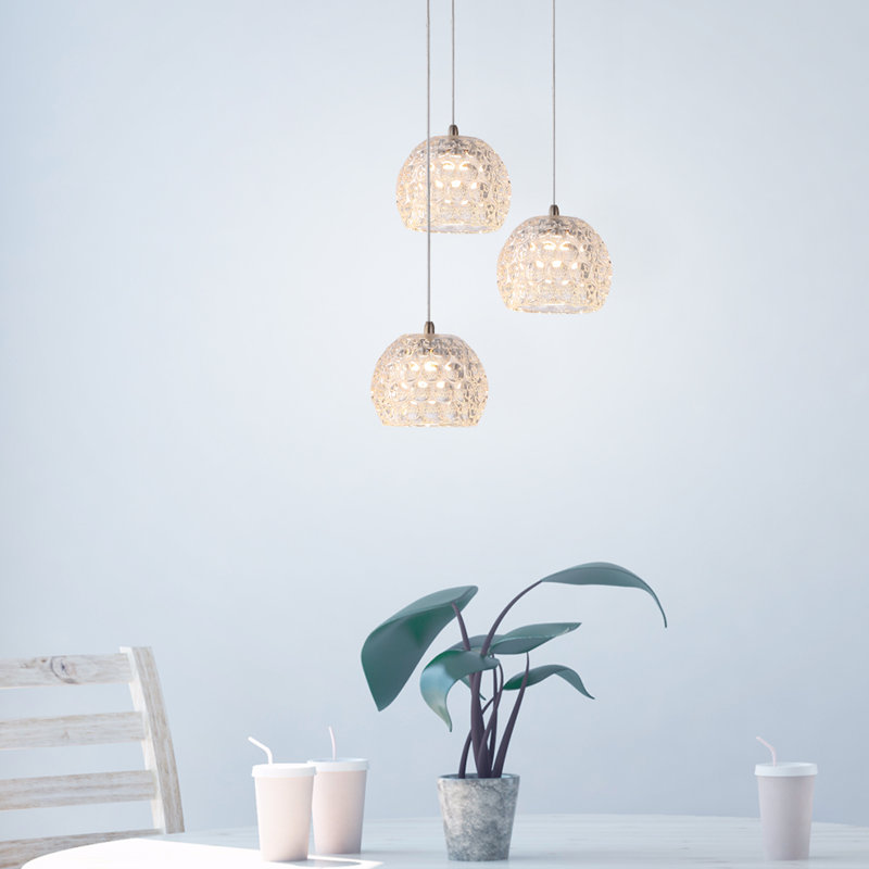 Bristow 3 - Light Glass Cluster Pendant