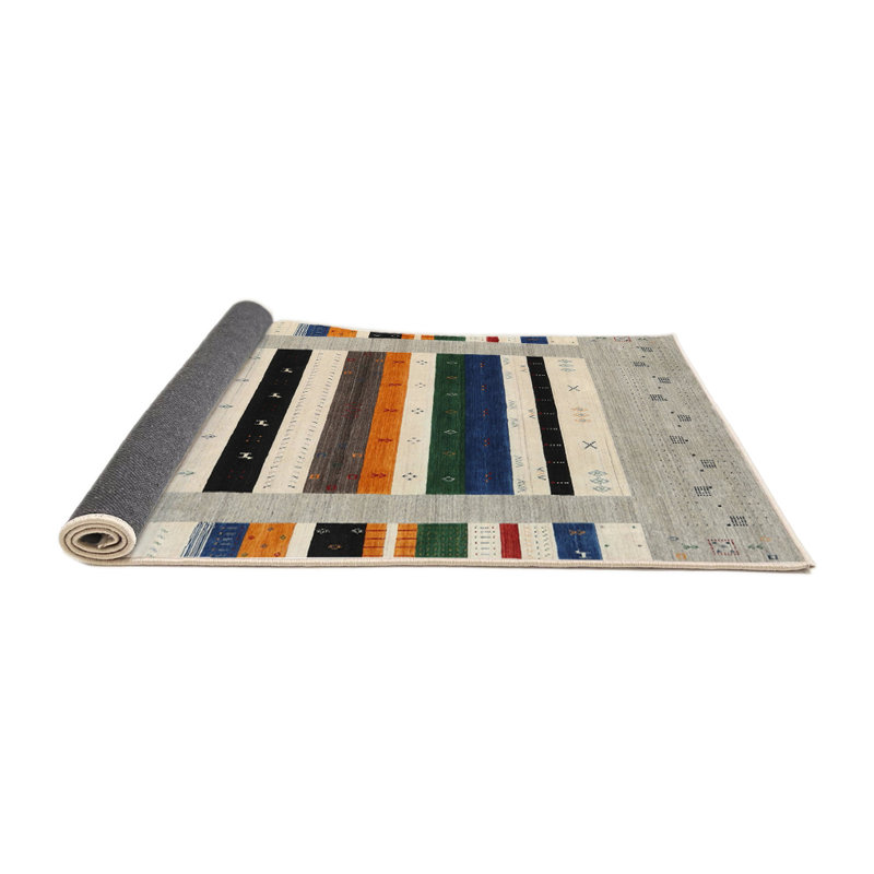 Tapis beige / rouge Bjarni, Rond 8 pi