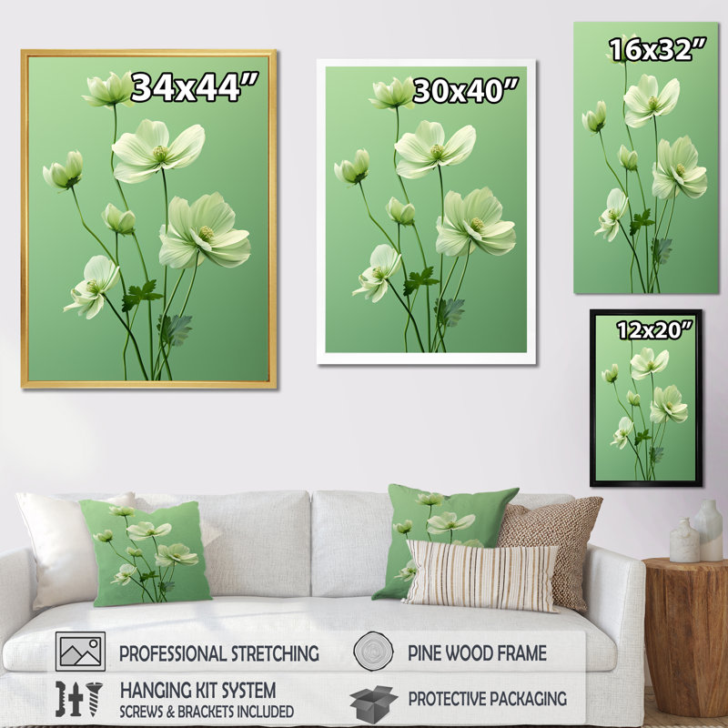 «Simplistic Flora Petal Bliss III», reproduction sur toile, Toile tendue, H 44 po x l 34 po x P 1,5 po