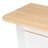 Meesam Crete Kitchen Island Pearl, White/Light Pine