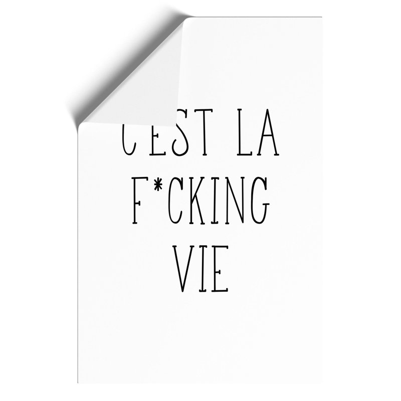 Cest La Vie - Frameless Print, 84cm H x 59cm W x 0.1cm D