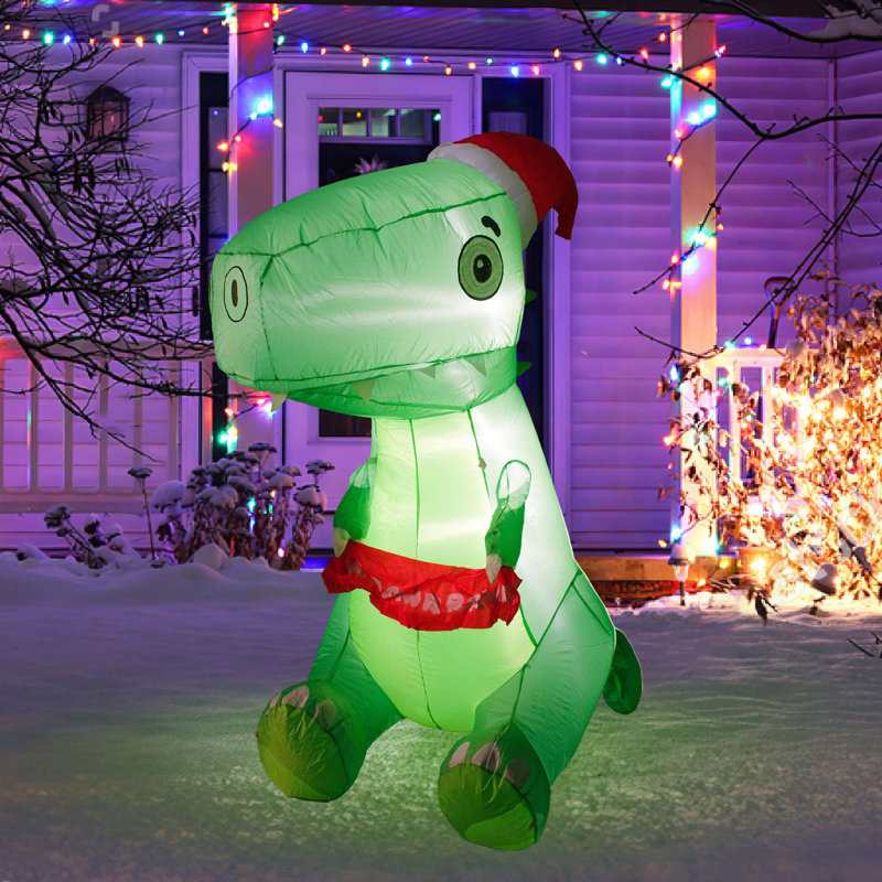 Dinosaure avec chapeau gonflable