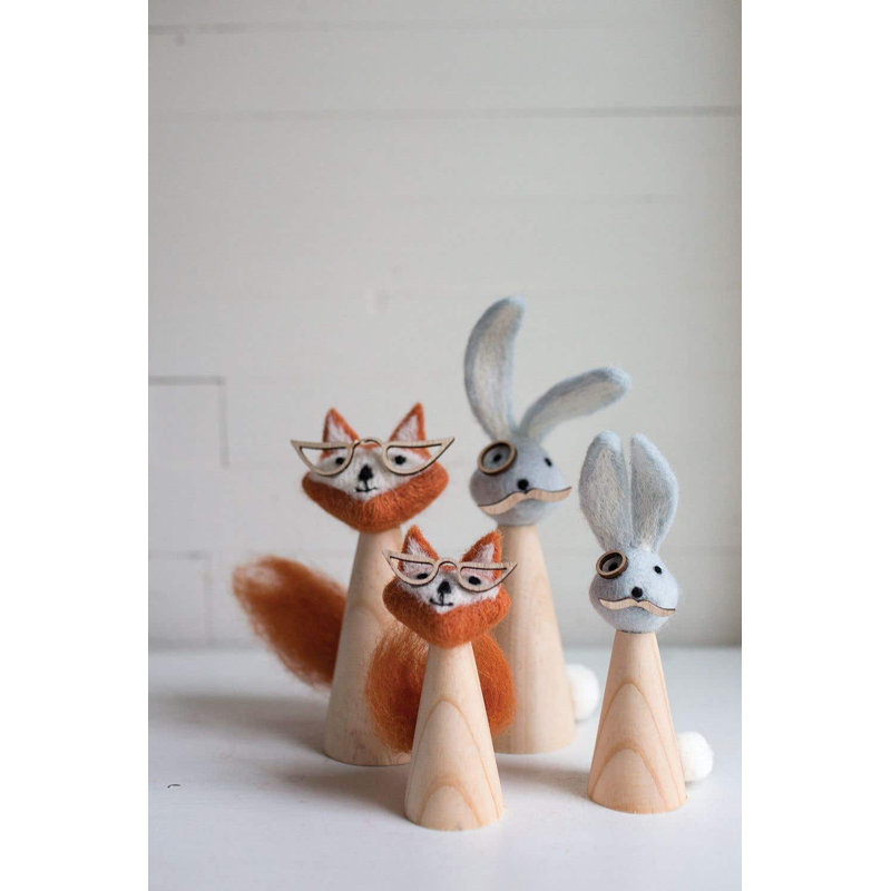 Becky Felts, 4.5" H x 2" W x 1.5" D, Fox