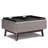 Owen 34"W Upholstered Vegan Leather Mid-Century Modern Rectangular Flip-Top Ottoman with Tray Top-1559455266