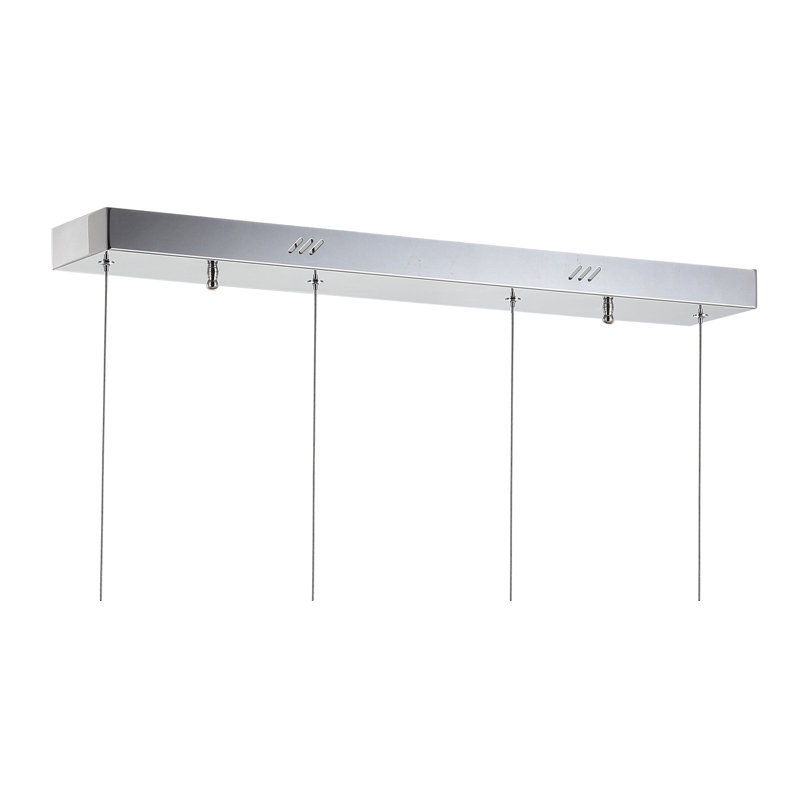 Luminaire suspendu linéaire pour îlot de cuisine 4 lumières Ambrosino