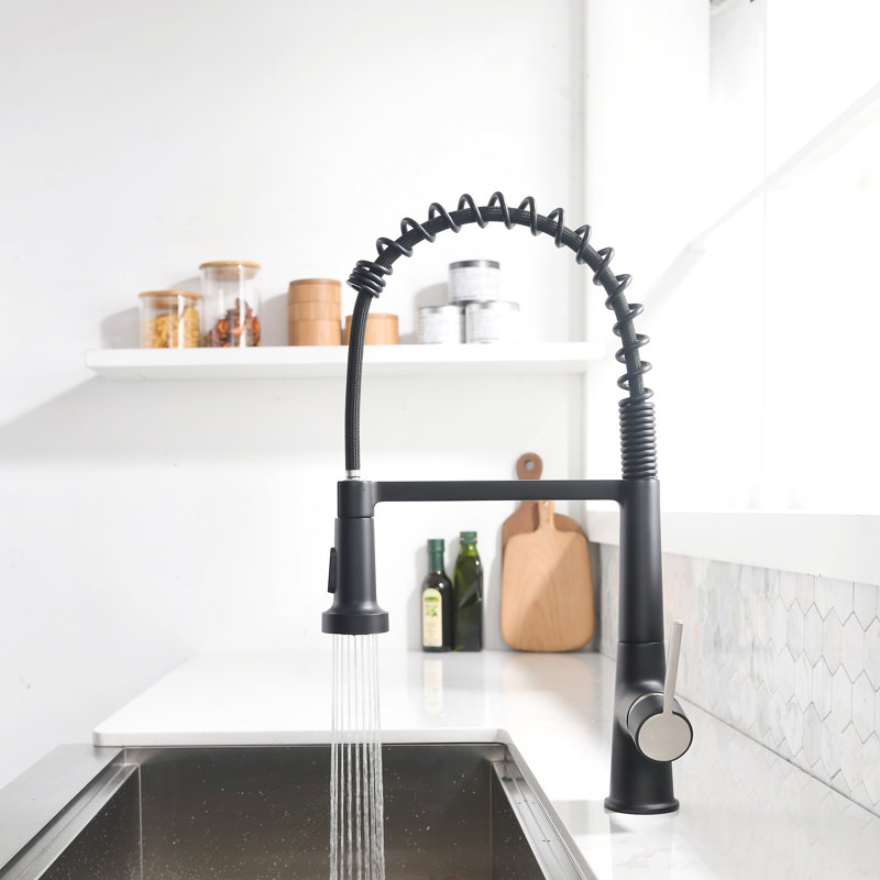 FLG 1270series Pull Down Kitchen Faucet, Black
