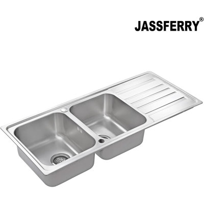 Dorantes Belfry Kitchen 500 mm W Double Bowl Stainless Steel Drop-In Kitchen Sink
