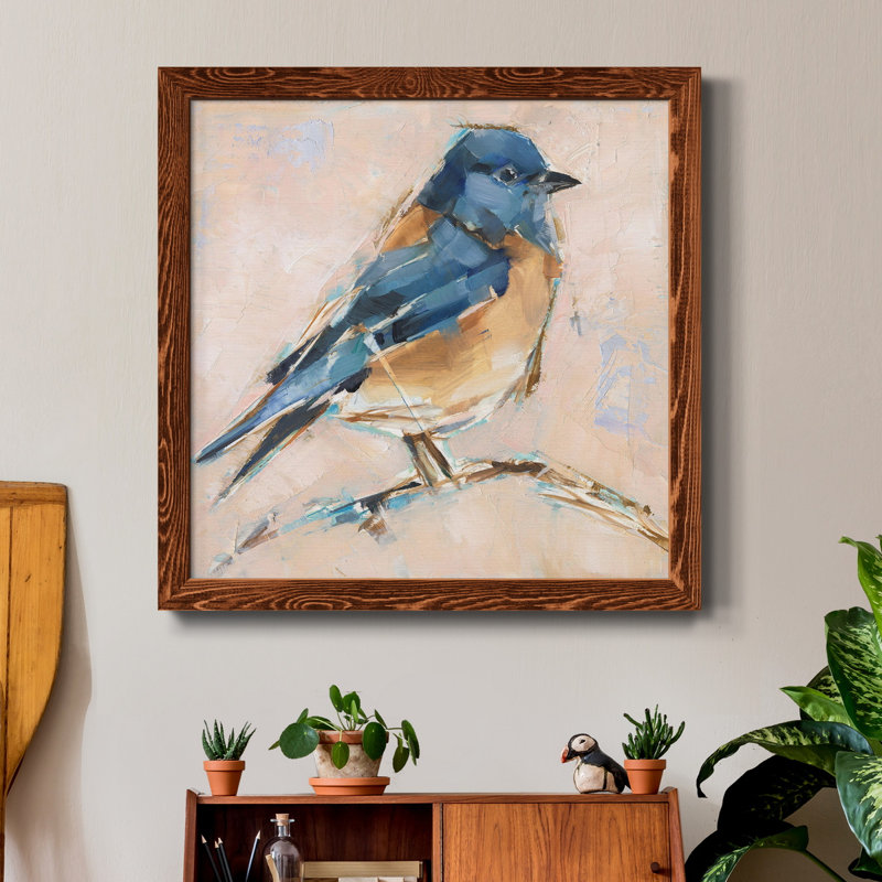 Oiseau Variété III - Toile encadrée de qualité supérieure - prête à être accrochée, Érable encadré