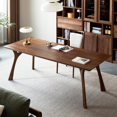 Excellent bureau multifonctionnel en bois de noyer massif