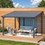 Pavillon de jardin à toit rigide avec toit incliné en acier galvanisé