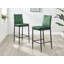 Kenesaw Luxury Breakfast Bar Stool in Quilted Design Velvet Leg - Modern Chic Kitchen-772275609-753626243