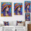 Femme de campagne avec chapeau d'été - mode femme, art mural, salon-406237606-406237605