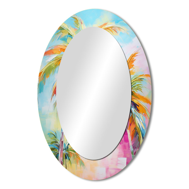 Miroir mural Popart Palm Trees III - Tropical, 36 po x 24 po