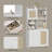 71" Tall Kitchen Pantry Cabinet with Microwave Stand, 3 Adjustable Shelves, Drawer & Rattan Doors, White-1201562448