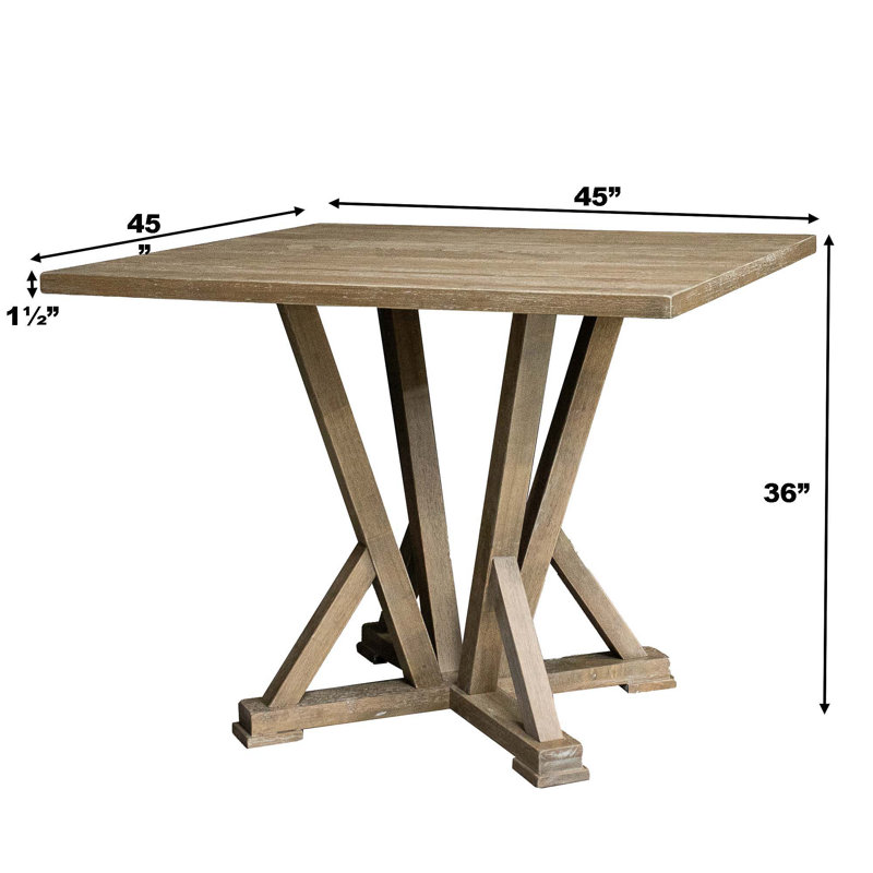 5Pcs Set Counter Table Set Square Counter Table Modern Farmhouse Rustic Look Distressed Look