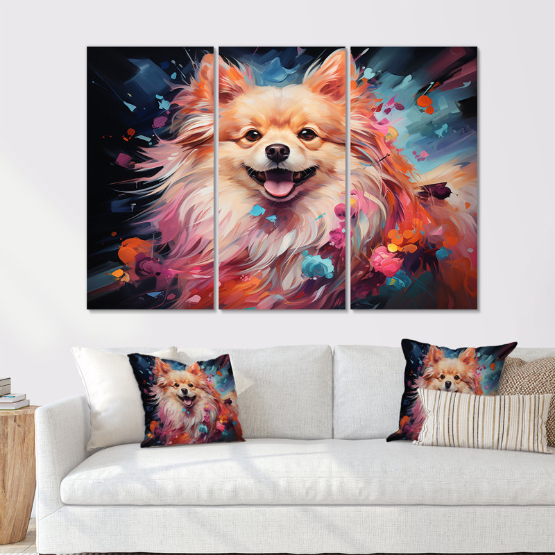 Ensemble de salon Pomeranian Playfulness I - Dog, H 40 po x l 60 po