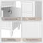 Meuble-lavabo 24 po avec lavabo, meuble-lavabo avec un tiroir rabattable et deux tiroirs, tablette réglable, bois massif et panneau de fibres à densité moyenne-731040513