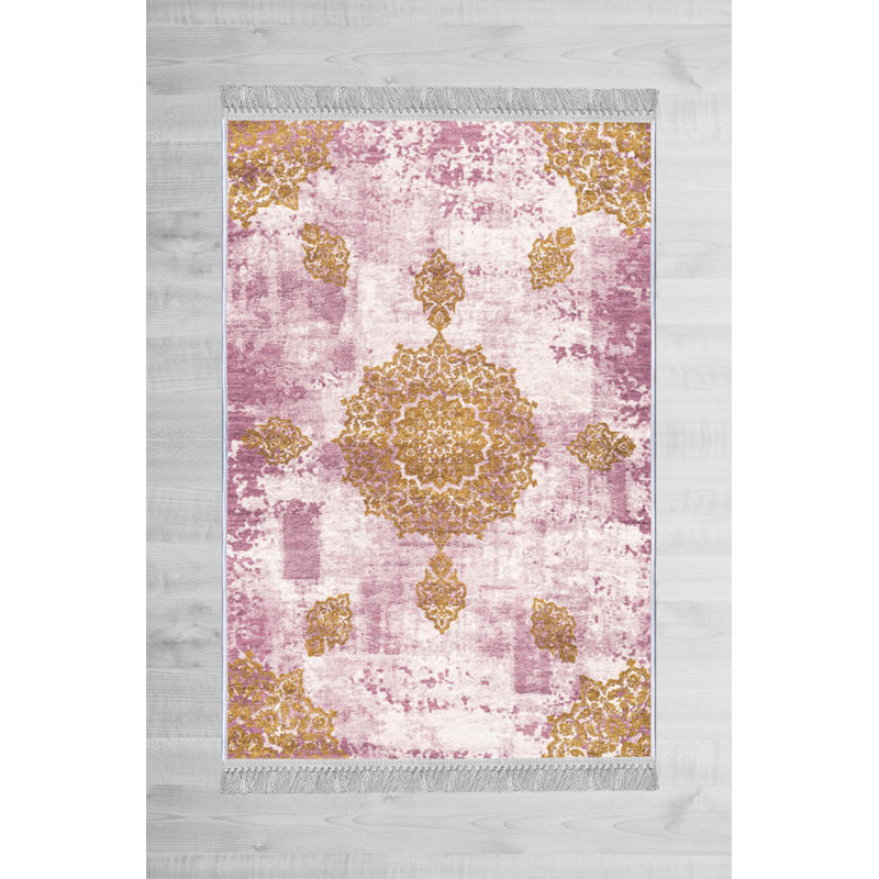 Luxurious Velvet Area Rug (4.6 x 7.2 ft), 100% Antibacterial Fabric, Non-Slip Cotton Backing, Pile Height: 0.4 in | Machine Washable, 3D Digital Print Design | Perfect for Living Room & Bedroom Decor, Soft & Durable