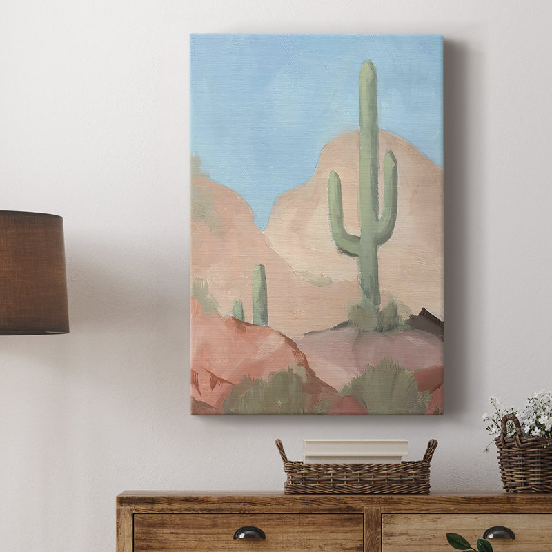 Ensoleillé Sunny Saguaro I - galerie Cavas, H 12 po x l 8 po