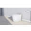 Toilette intelligente avec siège de bidet intégré, toilette sans réservoir avec ouverture automatique, fermeture et chasse d'eau, siège chauffant, affichage numérique, télécommande, allongée