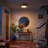 Modern Brass Cylindrical Flush Mount Ceiling Light