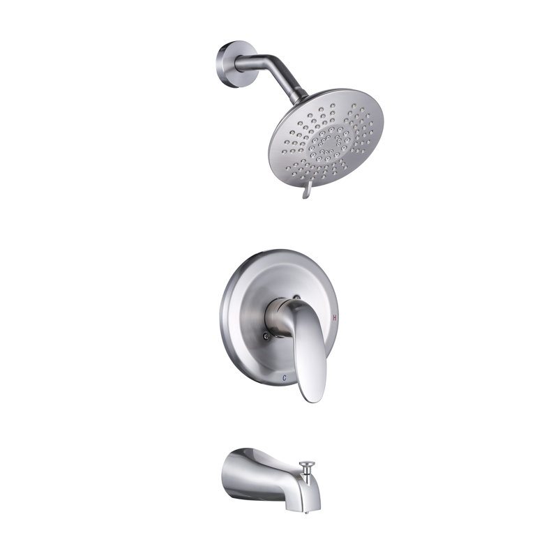 Robinet de douche thermostatique, Nickel brossé, Levier