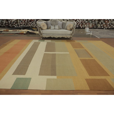Vegetable Dye Kilim Modern Large Rug 12x16
