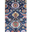Tapis rouge unique / bleu marine / beige 7 pi 1 po x 13 pi 9 po Bijar