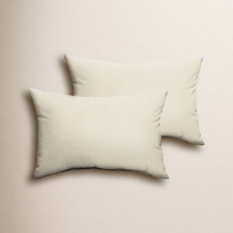 Housse et insert de coussin rectangulaire d'extérieur Almeda, Ivoire, 14 po x 24 po