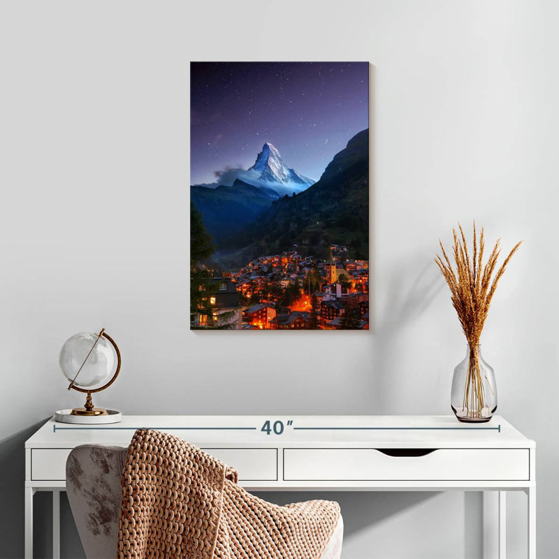Hannes Zermatt la nuit, H 24 po x l 16 po
