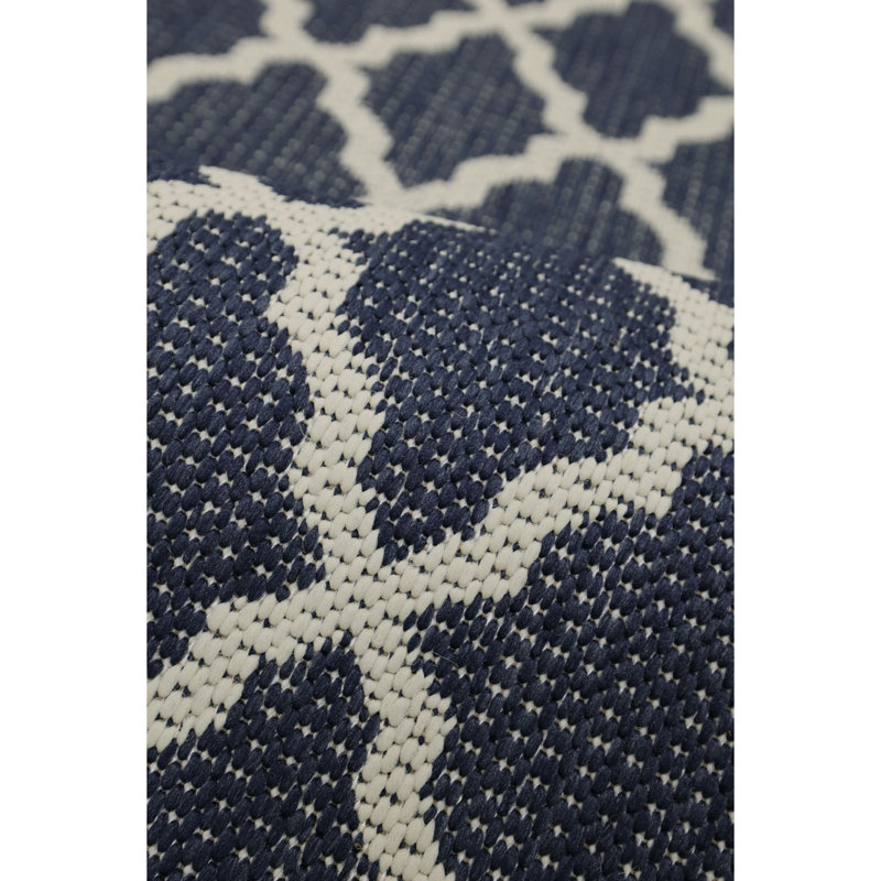 TRELLIS GREL FLATW NAVY 120/160cm, Rectangle 60 x 110 cm