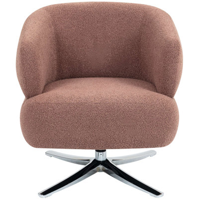 Cuddle-Style Leisure Swivel Sofa Chair, Suitable For Balconies, Studies And Living Rooms,  Red