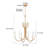 6-Light Dimmable Gold Chandelier