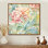Dahlia pastel botanique en rose pastel et vert - fleurs, art mural