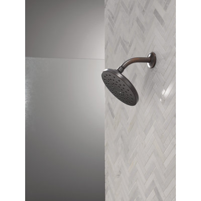 PivotPro Rain Showerhead, Single Setting 7 Inch Round Shower Head 2.5 GPM Oil Rubbed Bronze