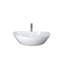 Polished White Handmade Oval Vessel Bathroom Sink