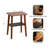 Rectangle Wood and Leather Side Table