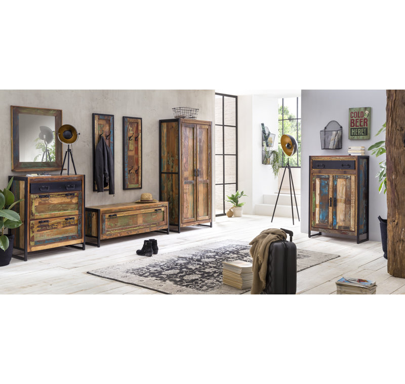 Esha Solid Wood Shoe Storage Cabinet