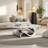 Aneia 51.2'' L Oval Coffee Table with Musical Note Base-455723757