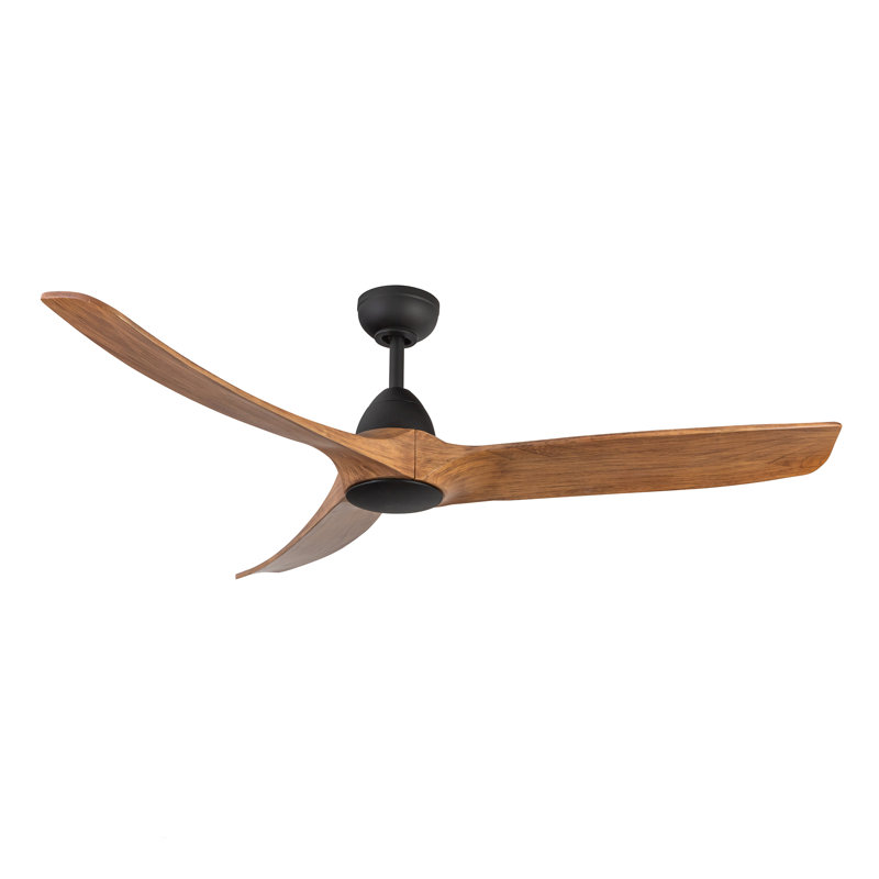 Baylor Smart Downrod Ceiling Fan, Natural Oak Wood