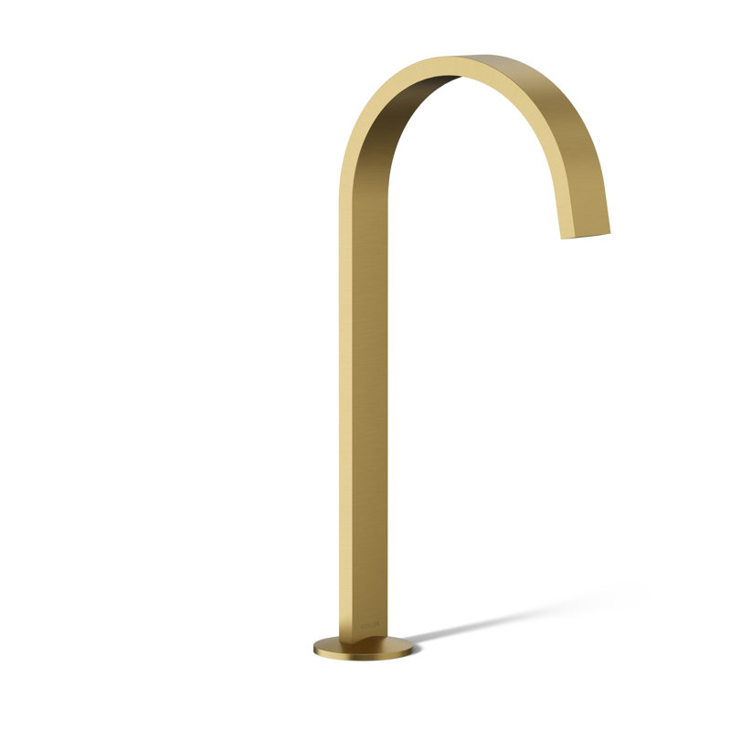 Components Bathroom Sink Spout With Ribbon Design