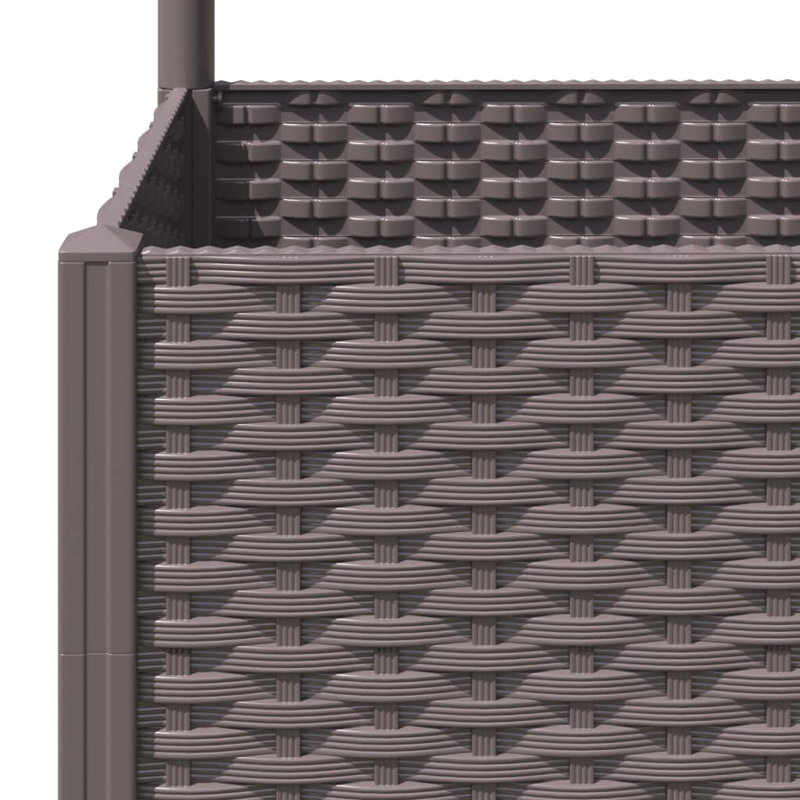 Latitude Run® Garden Planter With Trellis PP, Brown, 53.5" H x 47.2" W x 15.7" D
