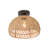 1 Light Woven Paper Flush Mount Lighting Farmhouse Country Style Lamp