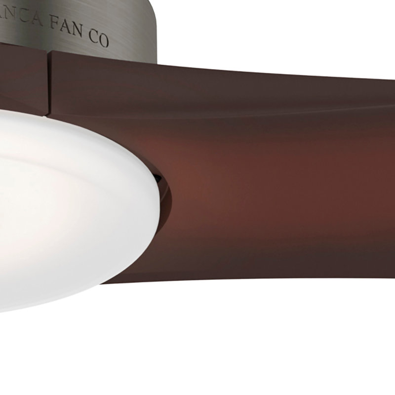 52'' Piston 3 -Blade Outdoor Standard Ceiling Fan with Remote Control and Light Kit Included, Brushed Slate