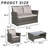 4 Pieces Outdoor Patio Furniture Sets Garden Rattan Chair Wicker Set with Ottoman & Tempered Glass Coffee Table Weather Resistant Cushion-390232975