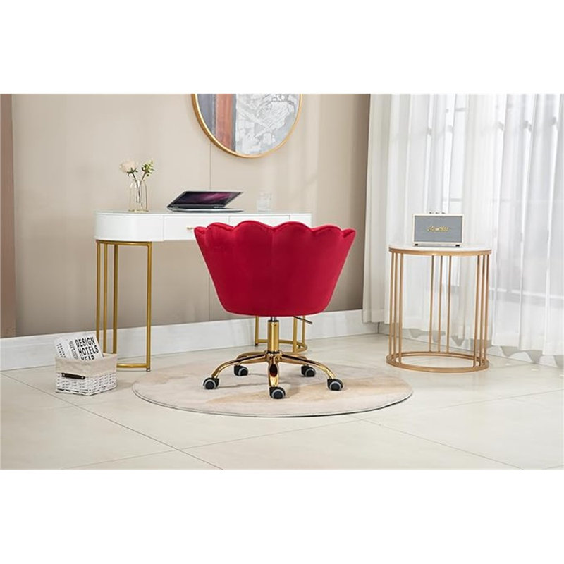 Fauteuil de bureau ZOBIDO Comfy Home Office, Vin rouge