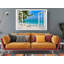 «Beach Ocean Blue Sky View From Window», reproduction sur toile-1295831546
