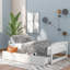 Lit plateforme simple avec deux tiroirs-113432434