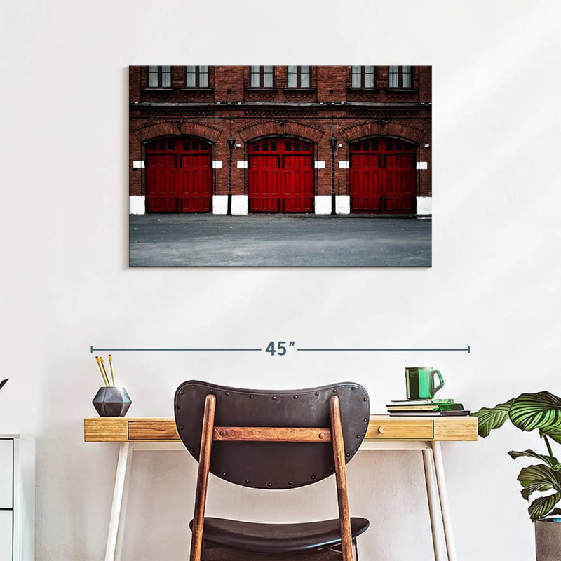 Fire Station, 24" H x 36" W